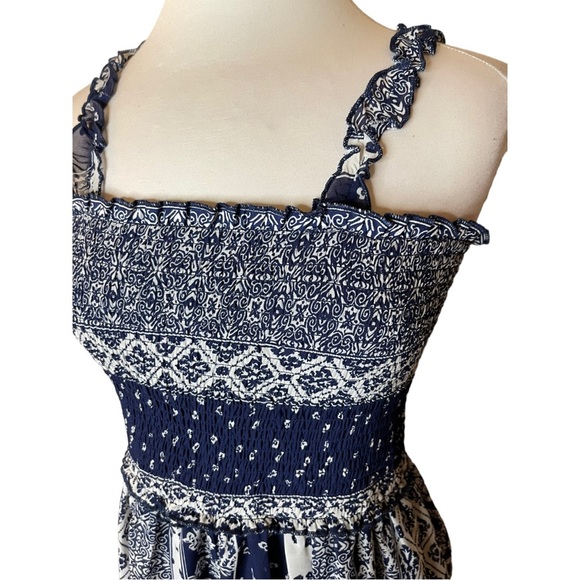 Ellen Weaver Tiered Skirt Bandana Print Dress Sz M - Picture 4 of 7